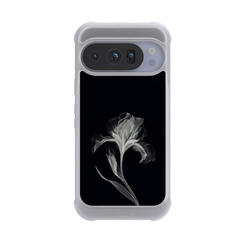 Pixel 10 Pro NIVOmax Fleur négative Gris sur noir avec IA