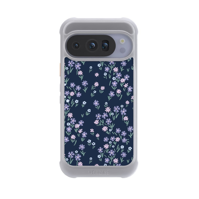 Pixel 10 Pro NIVOmax Dark Blue Floral Theme
