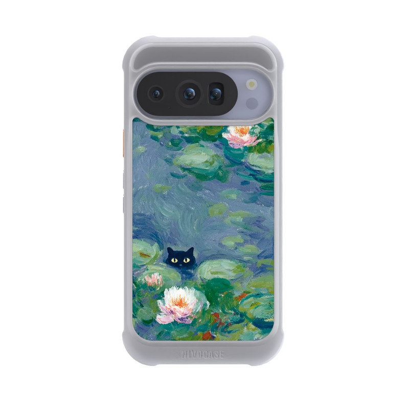 Pixel 10 Pro NIVOmax Katze im Teich Gemälde Impressionismus