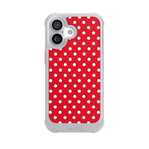  NIVOmax Polka Dots Dunkelrot und Weiß