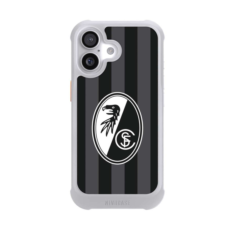 iPhone 17 NIVOmax SC Freiburg - Grau Gestreift