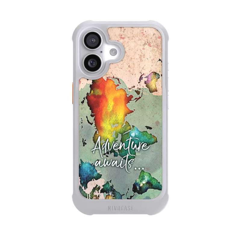 iPhone 17 NIVOmax Carte du Monde en Couleurs