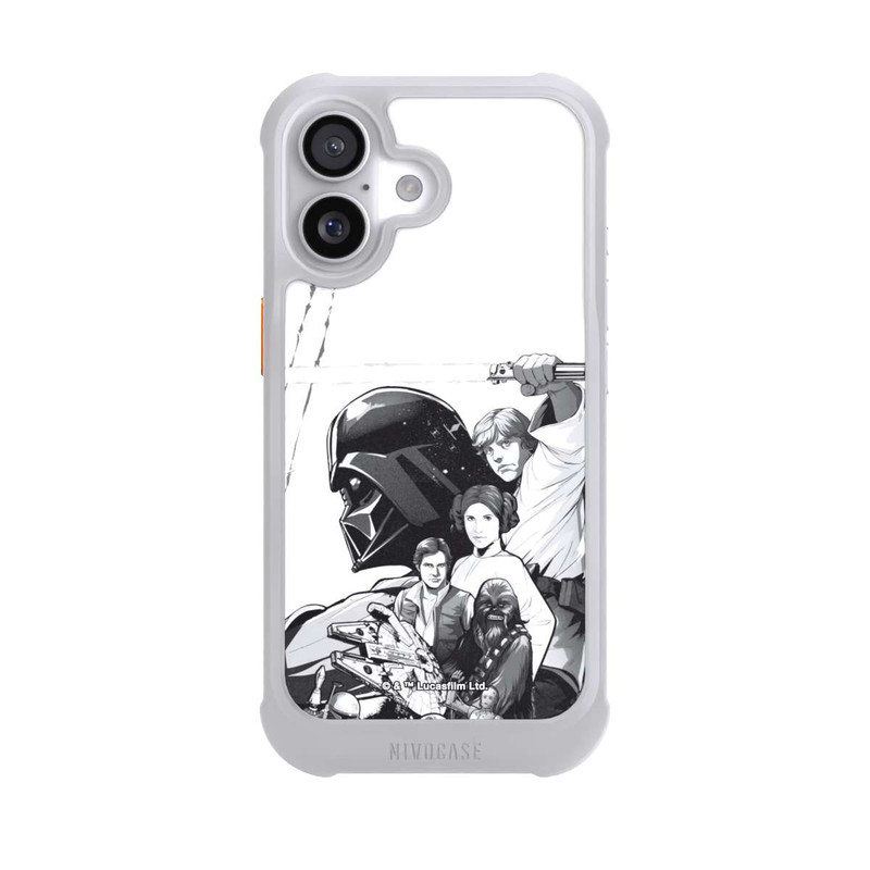 iPhone 17 NIVOmax StarWars Charaktere - Schwarz-Weiß