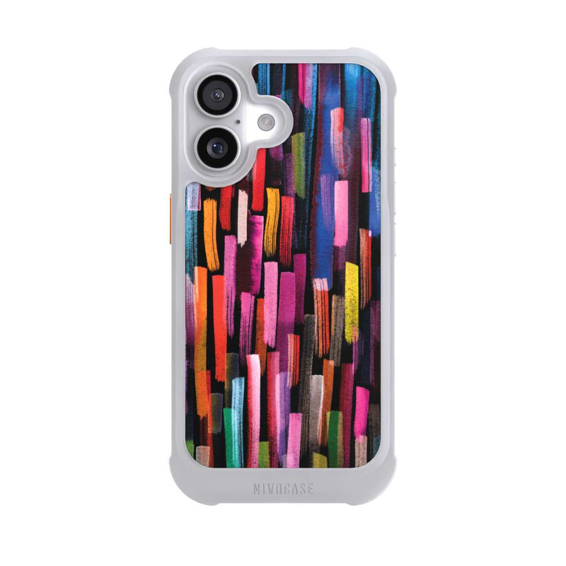 iPhone 17 NIVOmax Bunte Pinselstriche schwarz