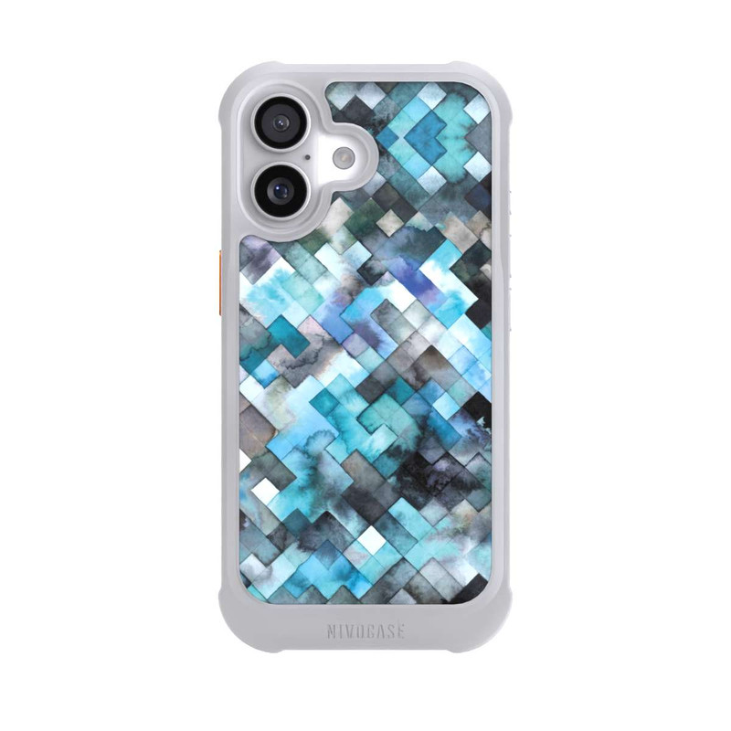 iPhone 17 NIVOmax Moody Geometry Blue