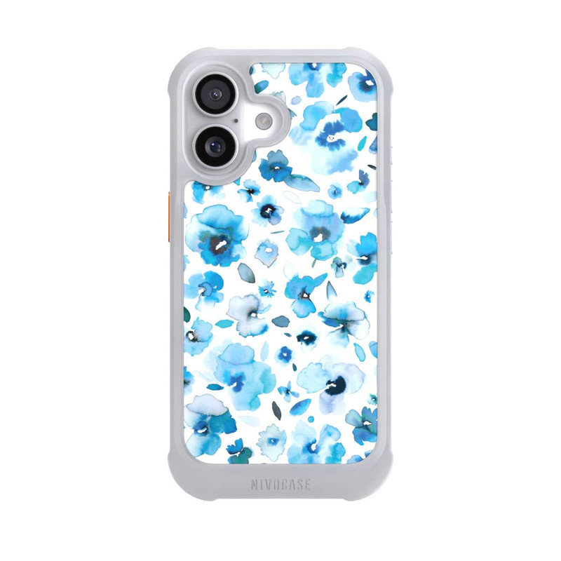 iPhone 17 NIVOmax Blaue tropische Blumen