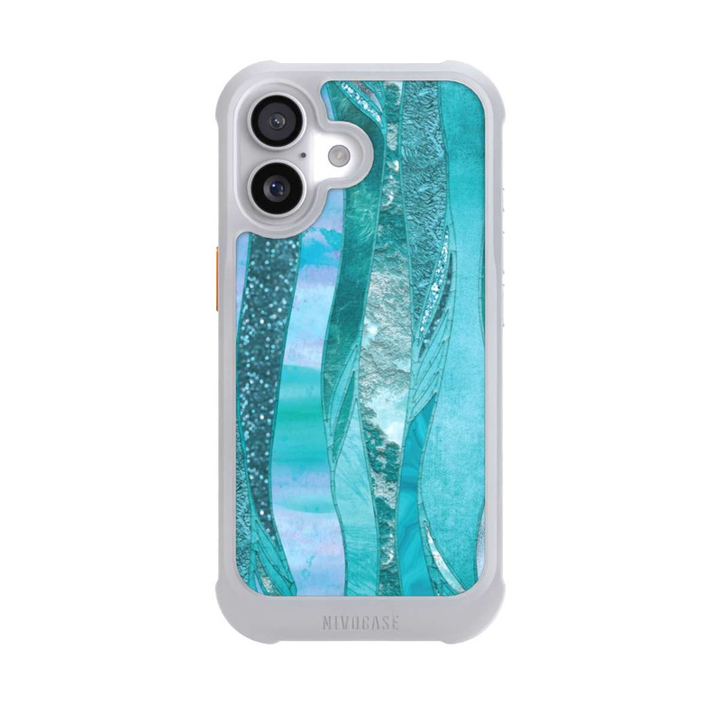 iPhone 17 NIVOmax glamouröser Glitzerlook blau