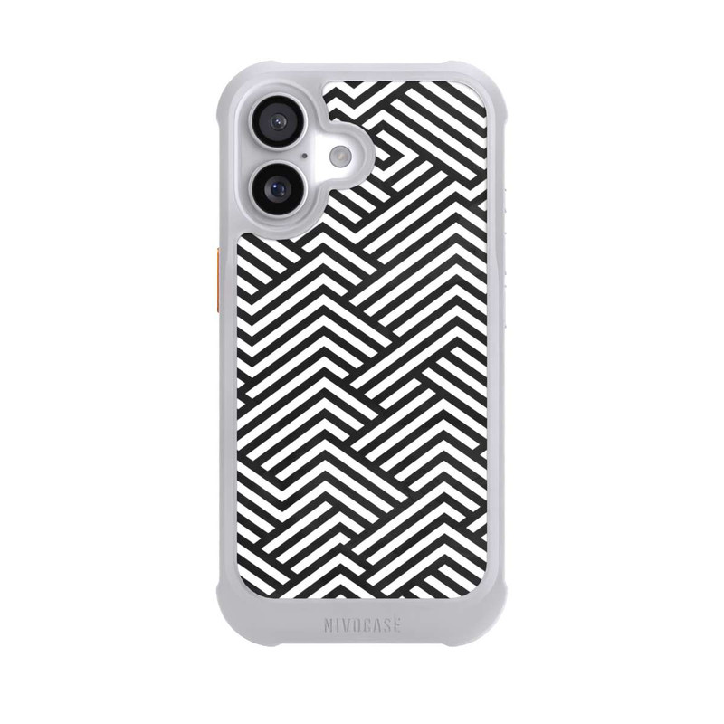 iPhone 17 NIVOmax Schwarz und Weiß ZigZag