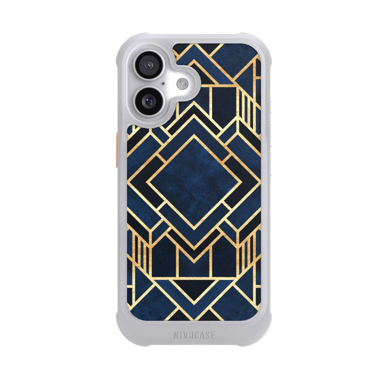 iPhone 17 NIVOmax Kunst Deko Blau Golddruck