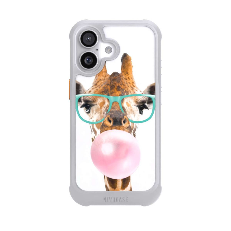 iPhone 17 NIVOmax Giraffe mit Kaugummi