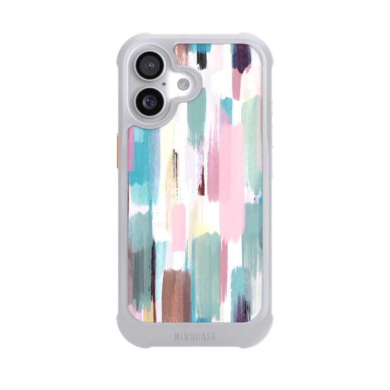 iPhone 17 NIVOmax Coups de pinceau abstraits Nuances pastel
