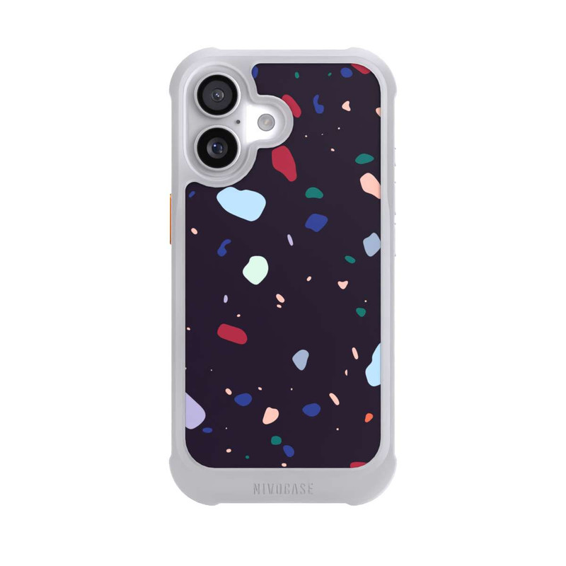 iPhone 17 NIVOmax Terrazzo arrondi foncé moderne