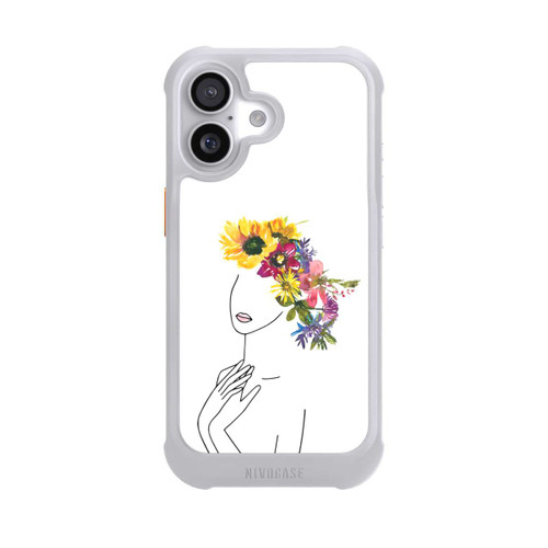  NIVOmax Line Art Frau mit Blumenkrone