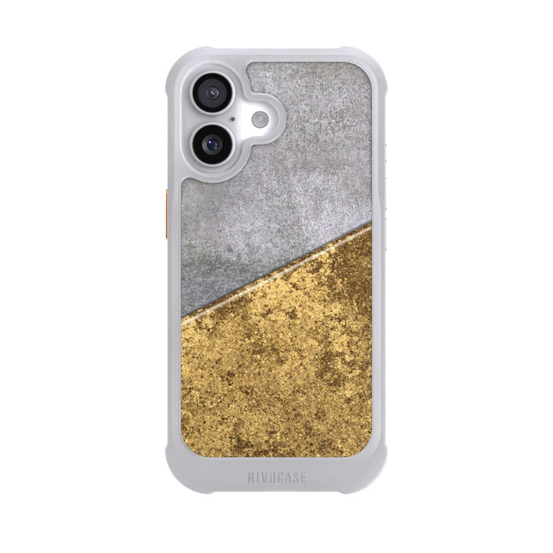 iPhone 17 NIVOmax Beton und Goldlook