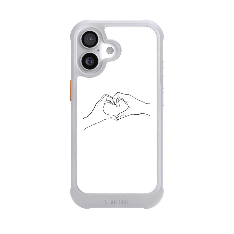 iPhone 17 NIVOmax Herz Hände Line Art