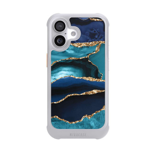  NIVOmax Dark and Light Blue Marble Gold Glitter Look