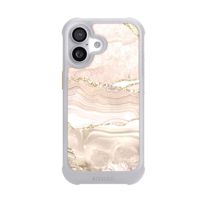 iPhone 17 NIVOmax Rose Marble Dream Golden Stripes