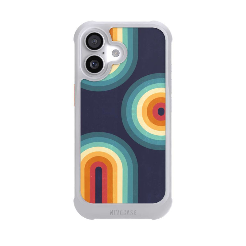 iPhone 17 NIVOmax Double Rainbow on Blue