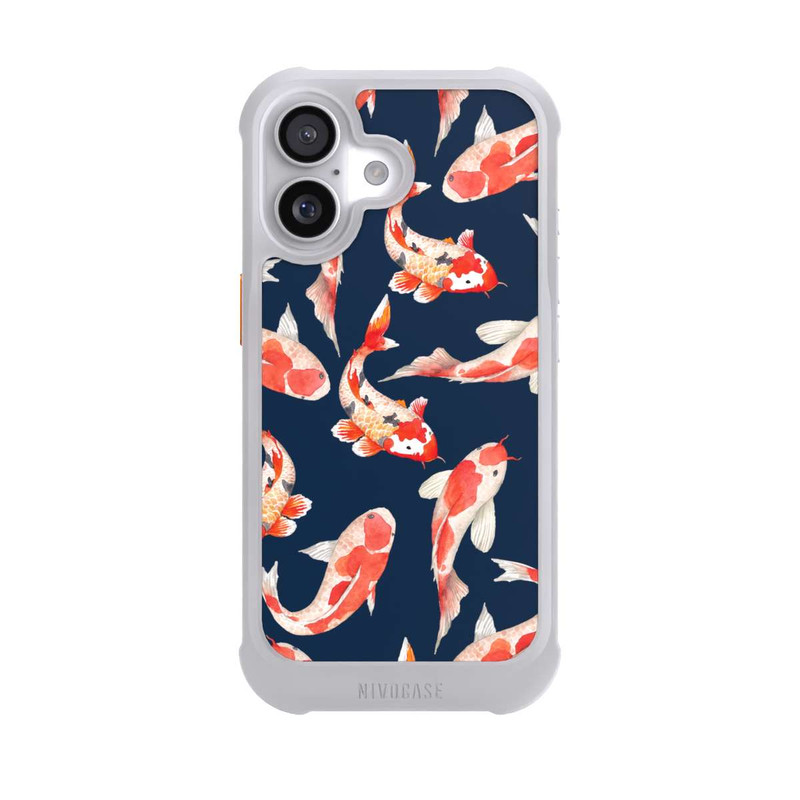 iPhone 17 NIVOmax Poisson corail sur fond bleu
