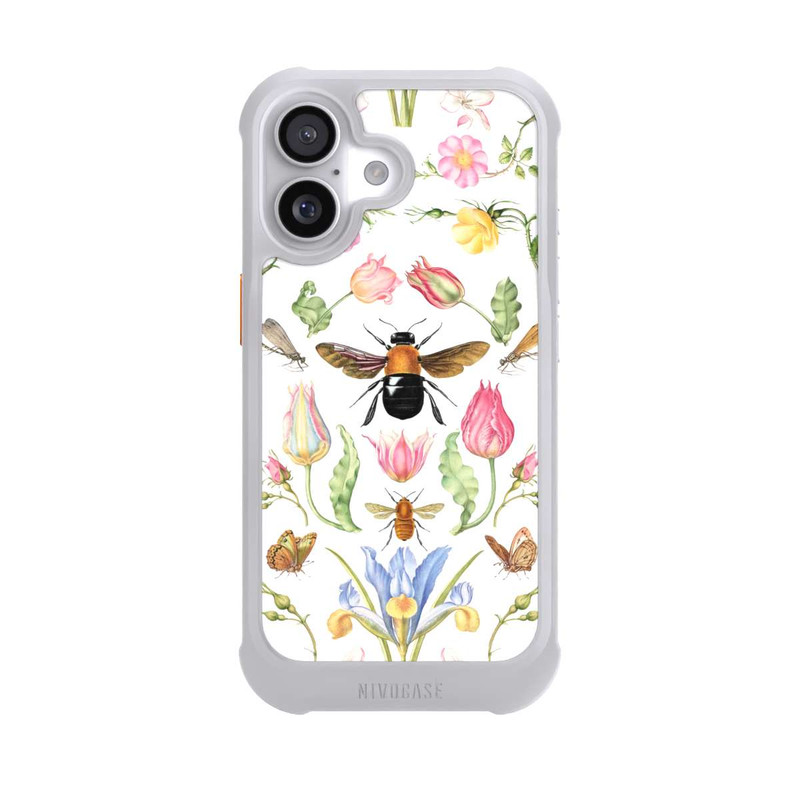 iPhone 17 NIVOmax Wildblumen mit Biene weiß