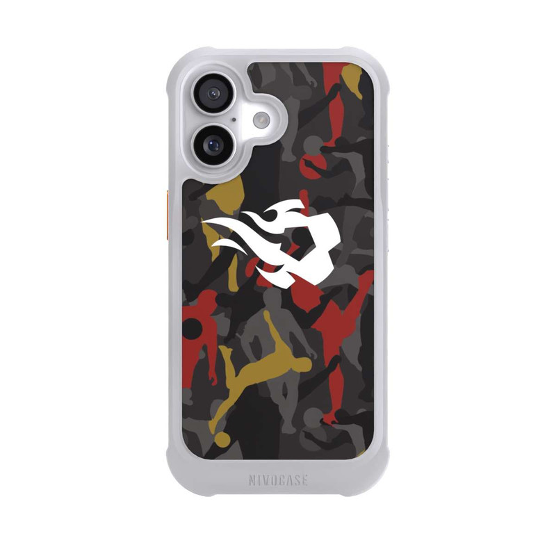 iPhone 17 NIVOmax Belgische Rote Flammen Camouflage