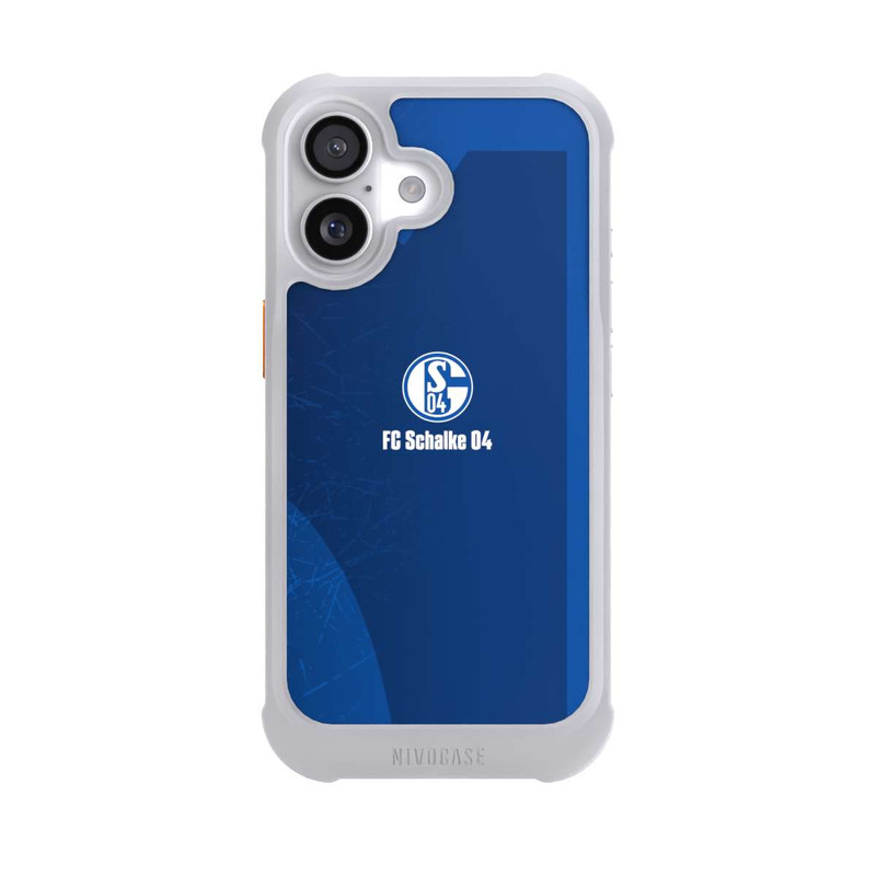 iPhone 17 NIVOmax Schalke 04 Blauer Hintergrund Mit Logo