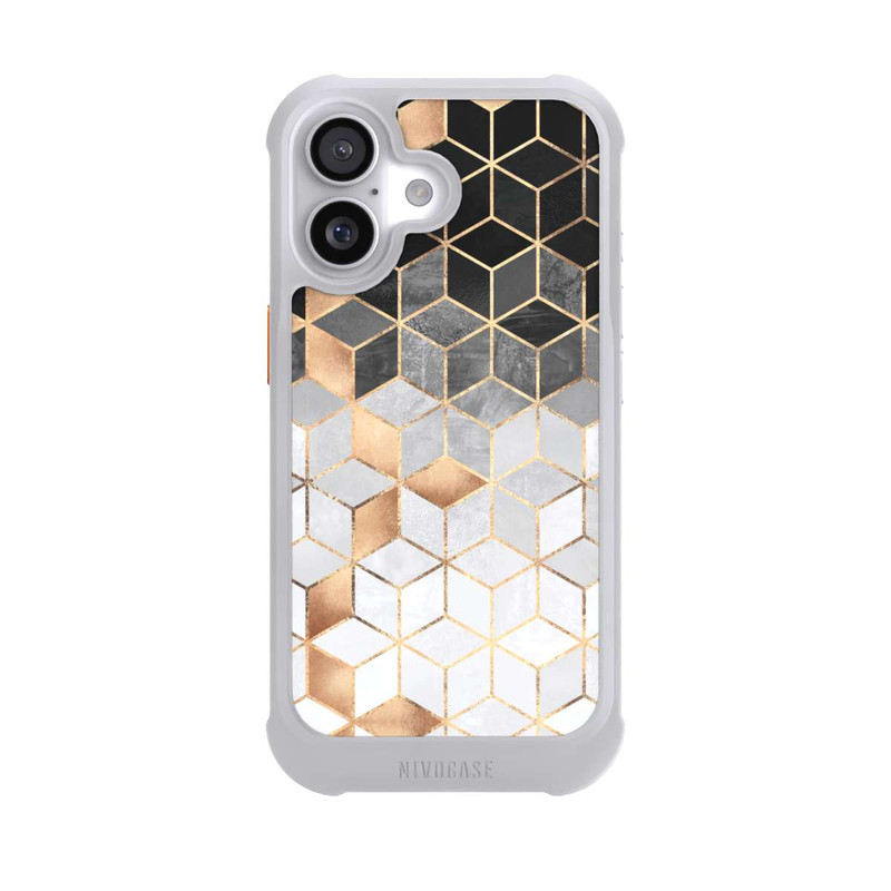 iPhone 17 NIVOmax Würfel dunkel und gold