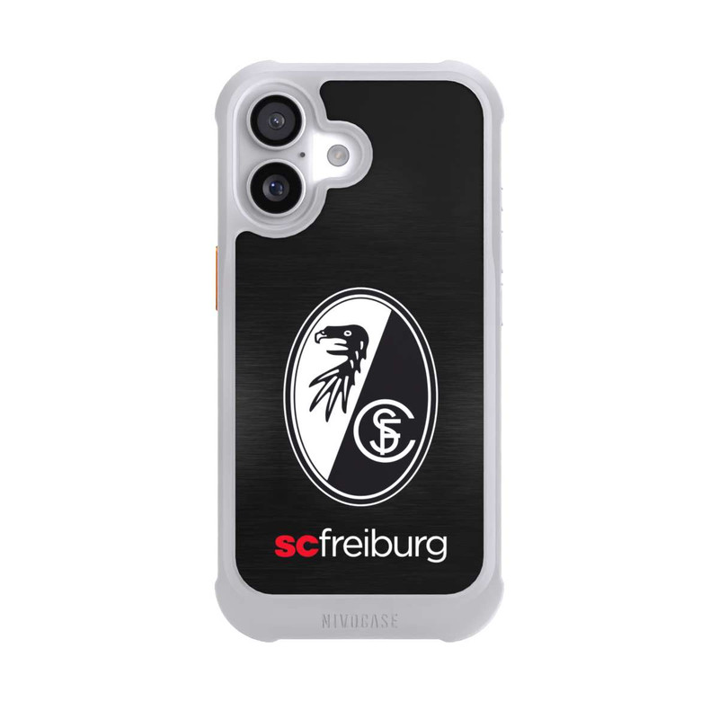 iPhone 17 NIVOmax  Kratzen Metall Hintergrund mit dem Schriftzug  Horizontal SC Freiburg