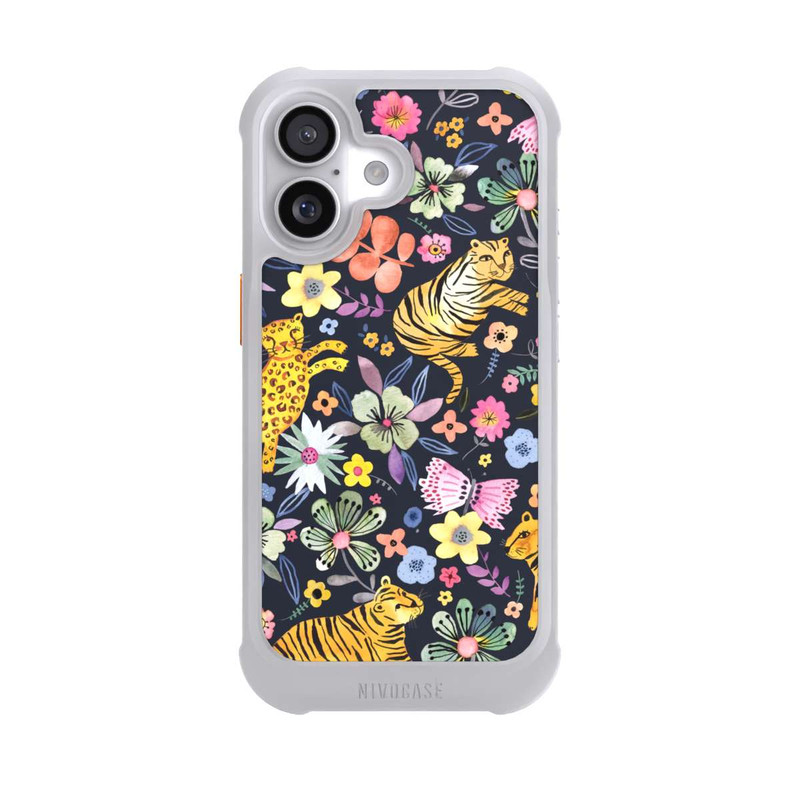 iPhone 17 NIVOmax Spring Tigers Flowers Black