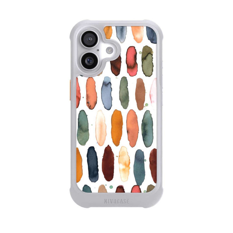 iPhone 17 NIVOmax Traits d'aquarelle Minéral Terracotta