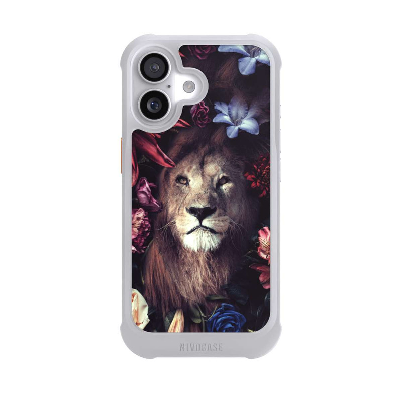 iPhone 17 NIVOmax Löwe Blumenrahmen