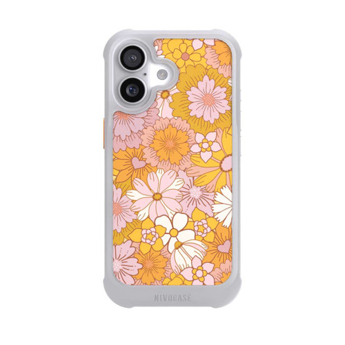  NIVOmax Retro Flower Walpaper Yellow