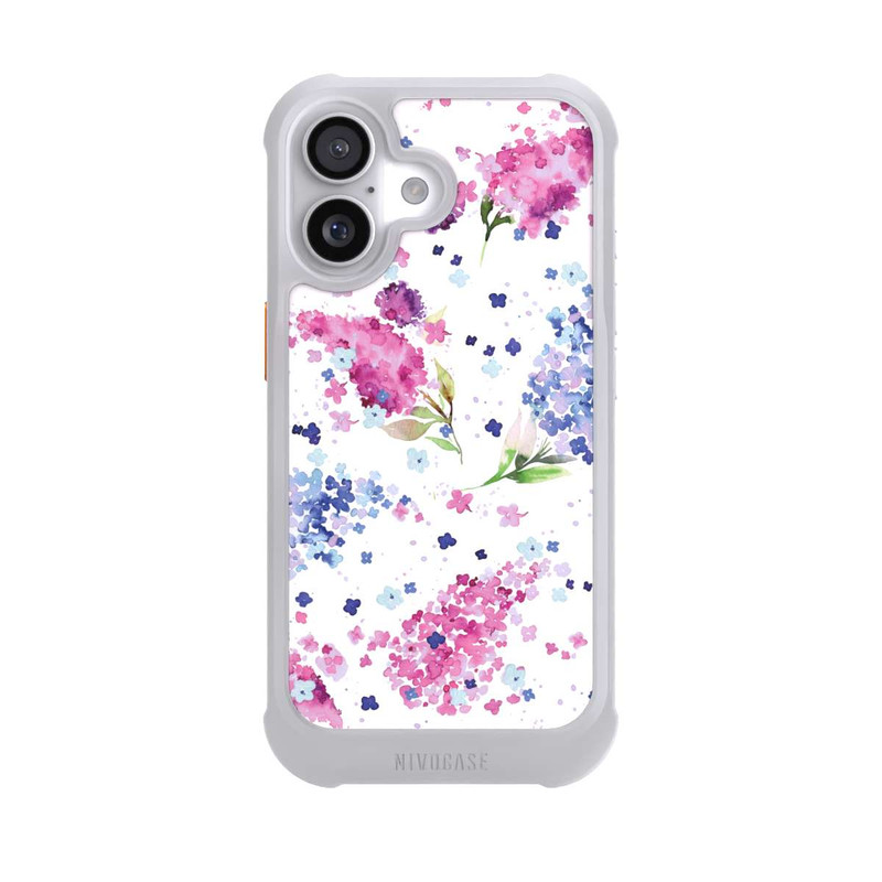 iPhone 17 NIVOmax Hortensias Floraux Lilas Rose