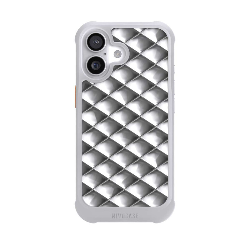 iPhone 17 NIVOmax Glamour Silver Squares