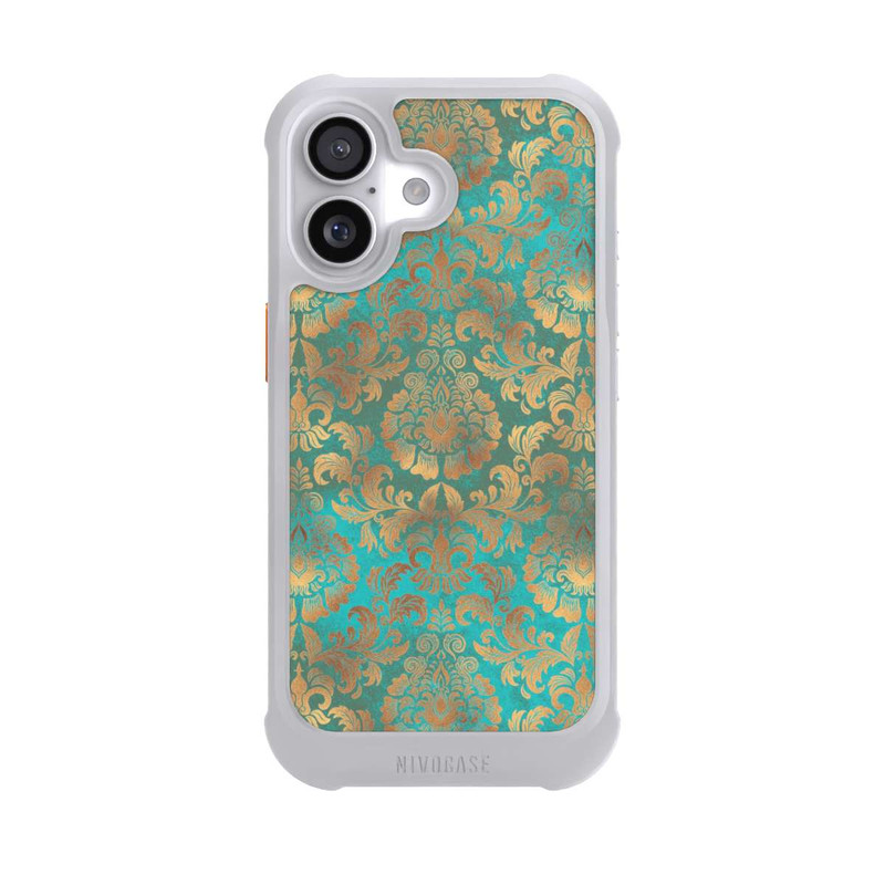 iPhone 17 NIVOmax Damasttapete Türkis