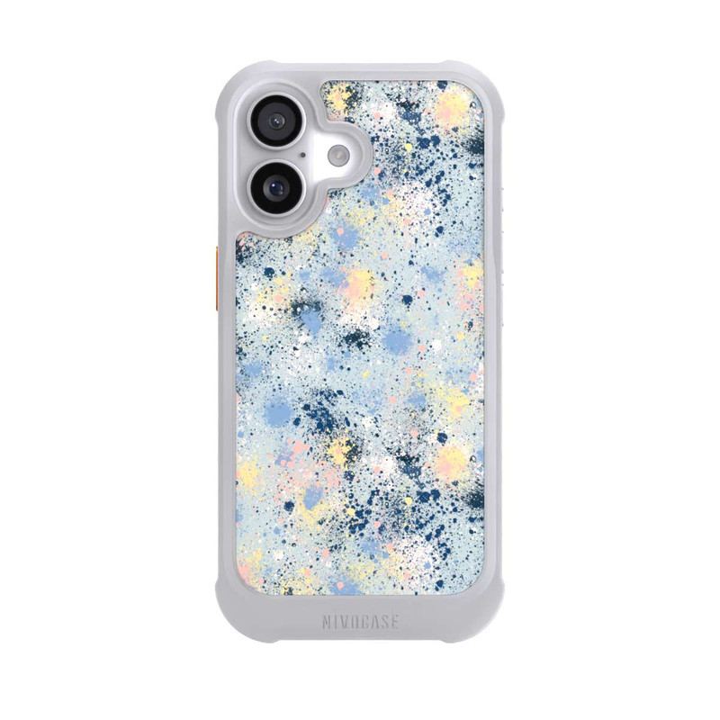 iPhone 17 NIVOmax Tintentropfen Staub Textur Blau