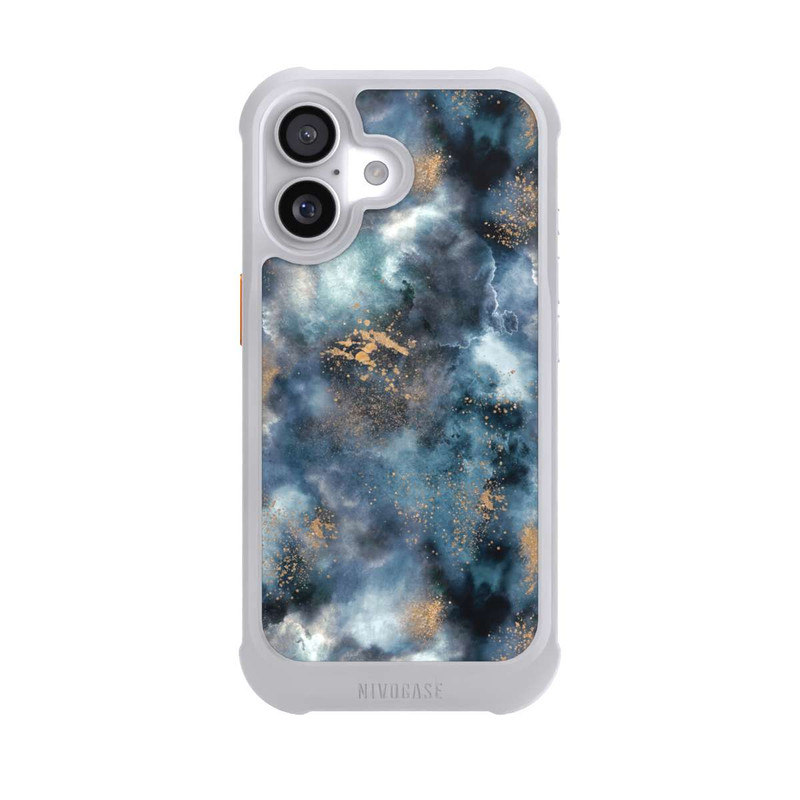iPhone 17 NIVOmax Smoky Marble Watercolor Navy