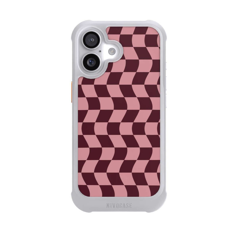 iPhone 17 NIVOmax Checkerboard red-pink