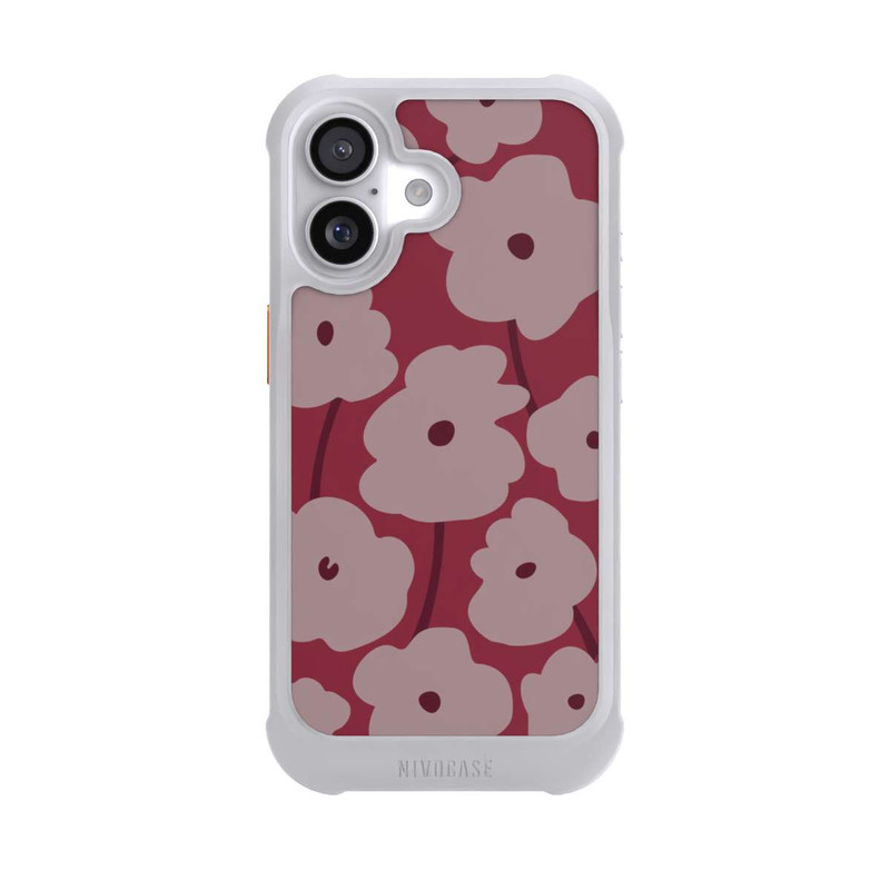 iPhone 17 NIVOmax Minimalistische Blumen Bordeaux