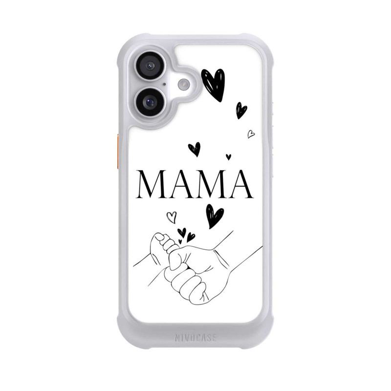 iPhone 17 NIVOmax Muttertag Line Art Hände Schwarz Weiß