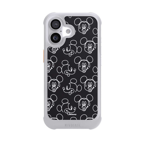  NIVOmax Disney Mickey Faces Black Line Art Pattern