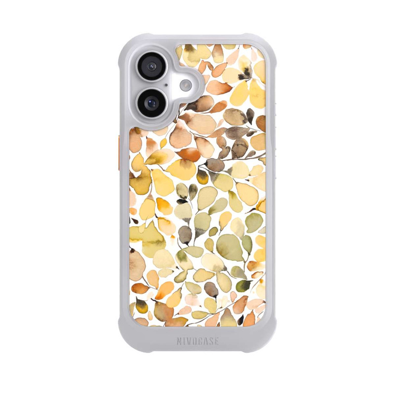iPhone 17 NIVOmax Eucalyptus Watercolor Leaves Brown Autumn
