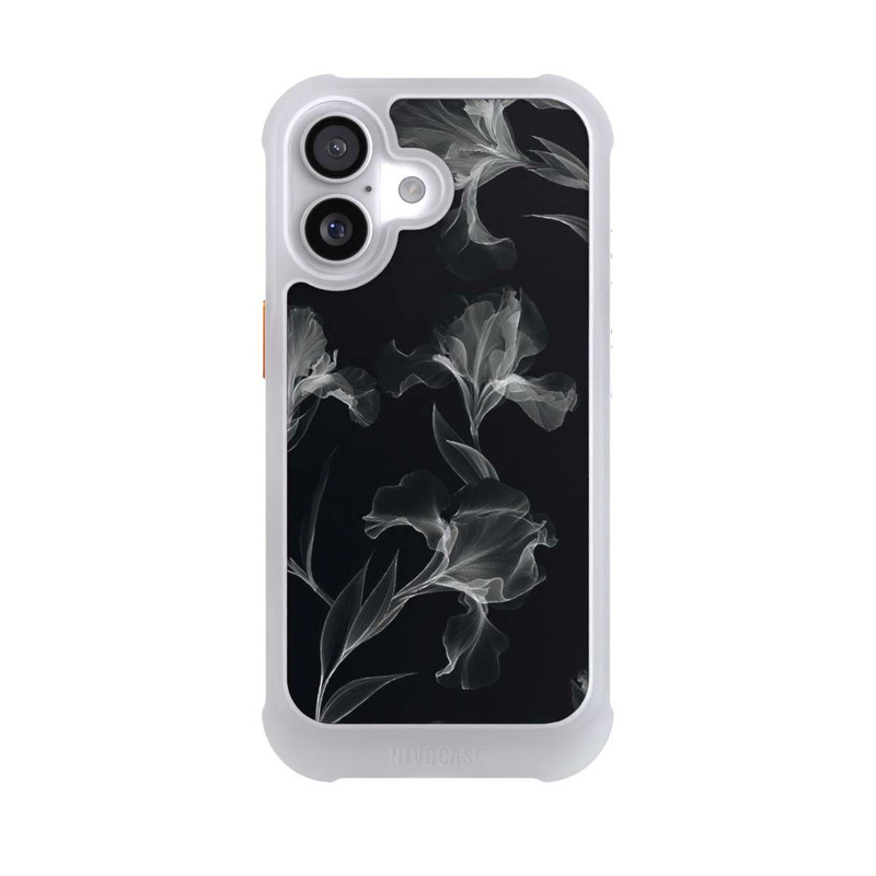 iPhone 17 NIVOmax Blumen Schwarz-Weiß Röntgenaufnahme