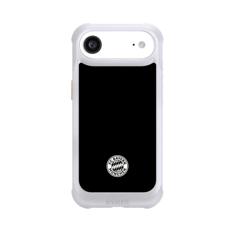 iPhone Air NIVOmax Klassisches FCB Logo Klein - Weiß auf Schwarz