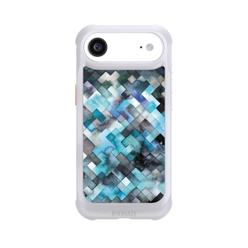 iPhone Air NIVOmax stimmungsvolles geometrisches Muster blau