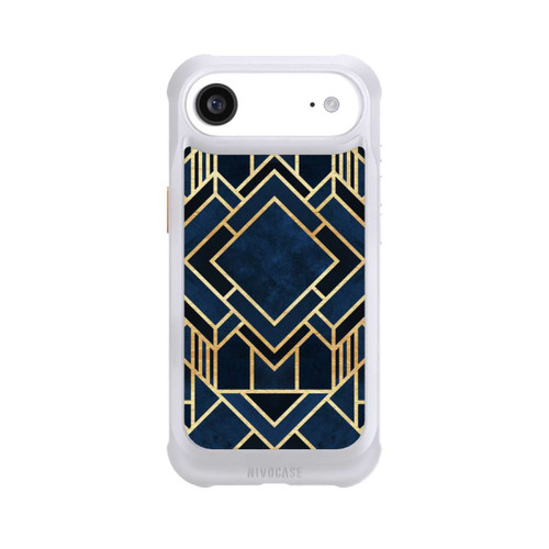 Apple iPhone Air NIVOmax Art Deco Blue Gold Print