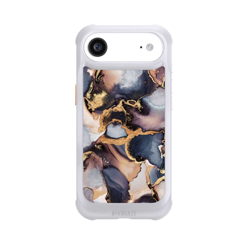 iPhone Air NIVOmax Verträumte Tinte Grau-Golddruck