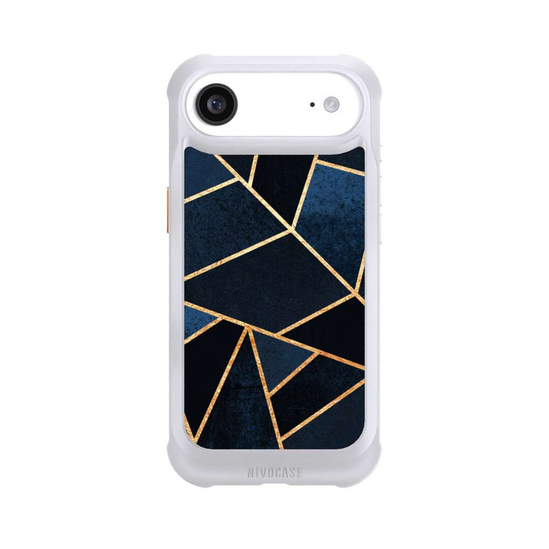 iPhone Air NIVOmax Navy Stein Golddruck
