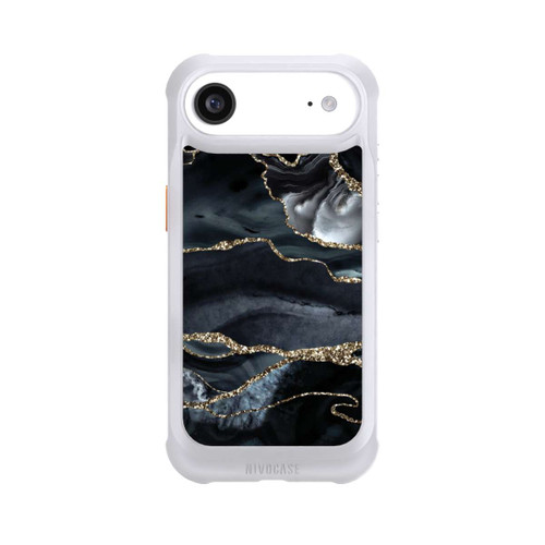 Apple iPhone Air NIVOmax Dark Marble Gold Glitter Look