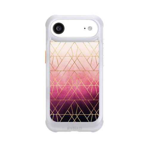 Apple iPhone Air NIVOmax Pink Ombre Dreiecke Golddruck